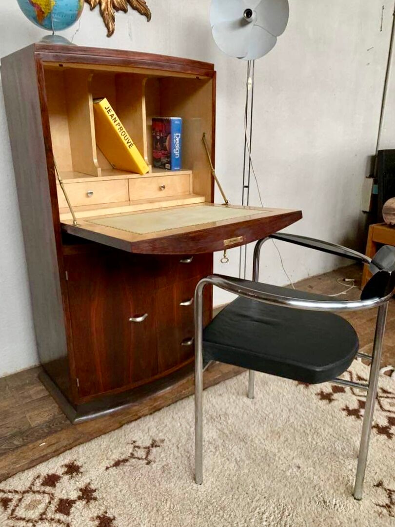 Bureau secrétaire art déco en palissandre