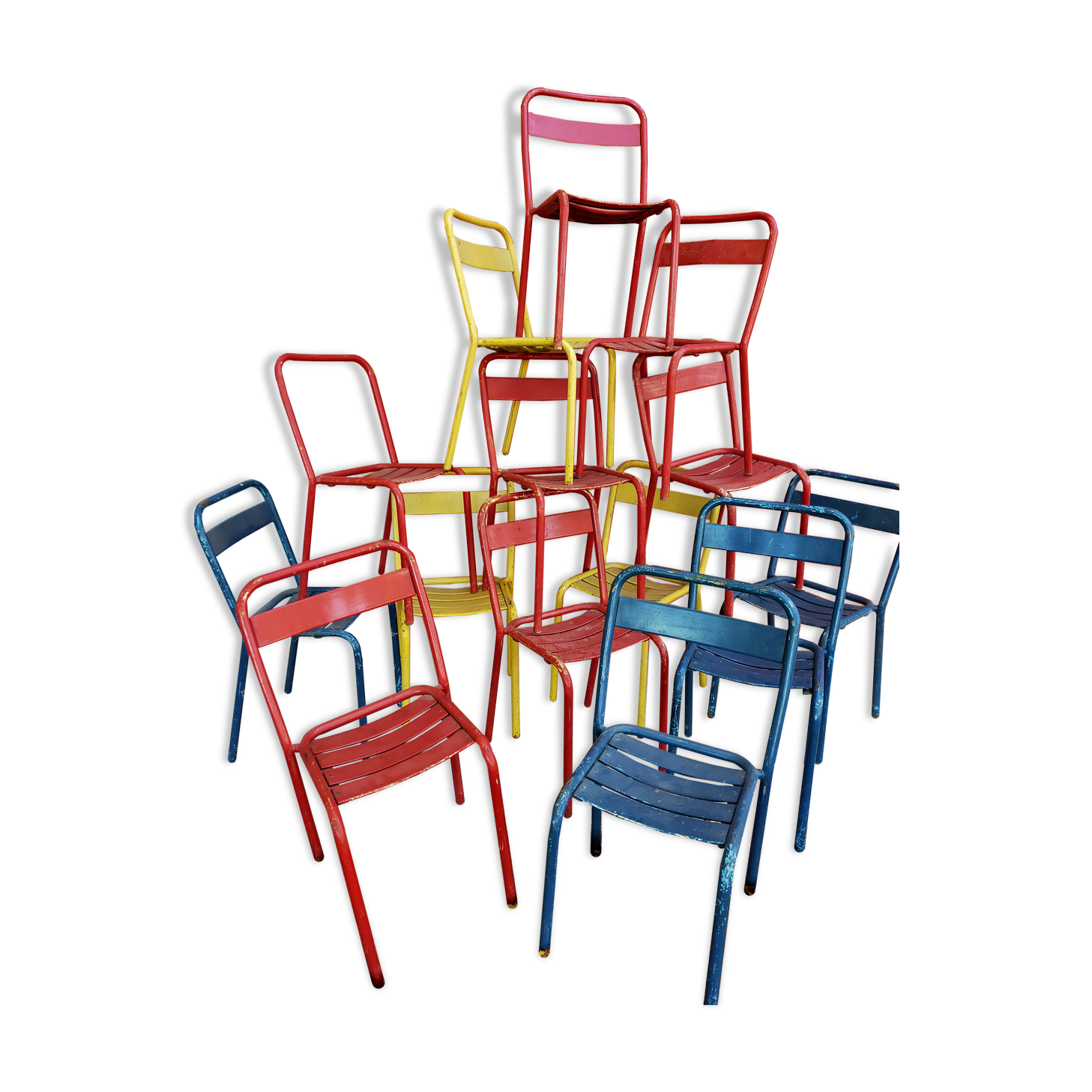 Set of 14 Tolix T2 chairs