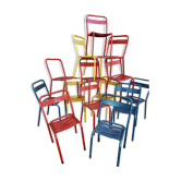Lot de 14 chaises Tolix T2