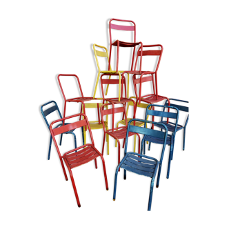 Lot de 14 chaises Tolix T2