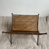 Foldable metal and wicker rattan magazine door