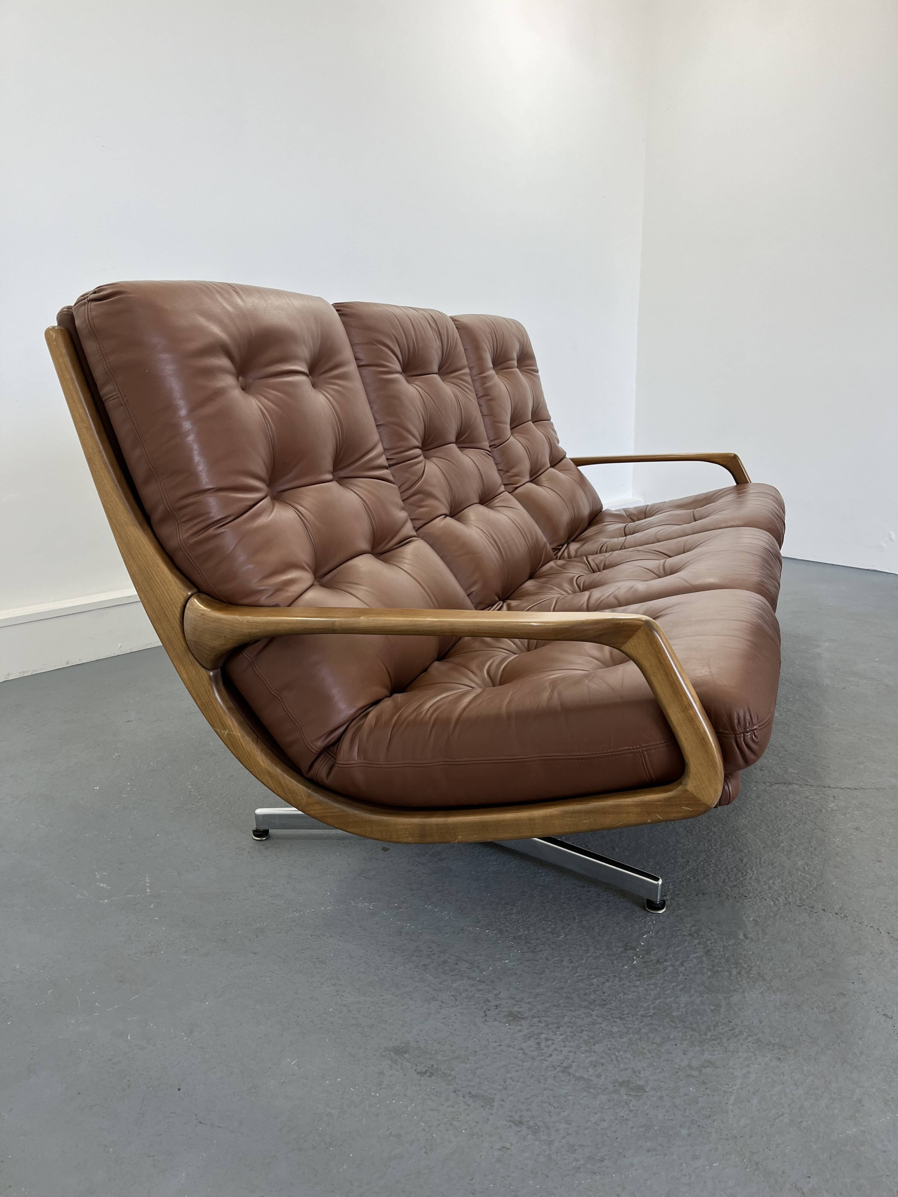 Vintage 3-seater sofa by Eugen Schmidt for Soloform, 1960 s
