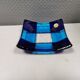 Small Murano glass bowl/dish in different colored blue glass.