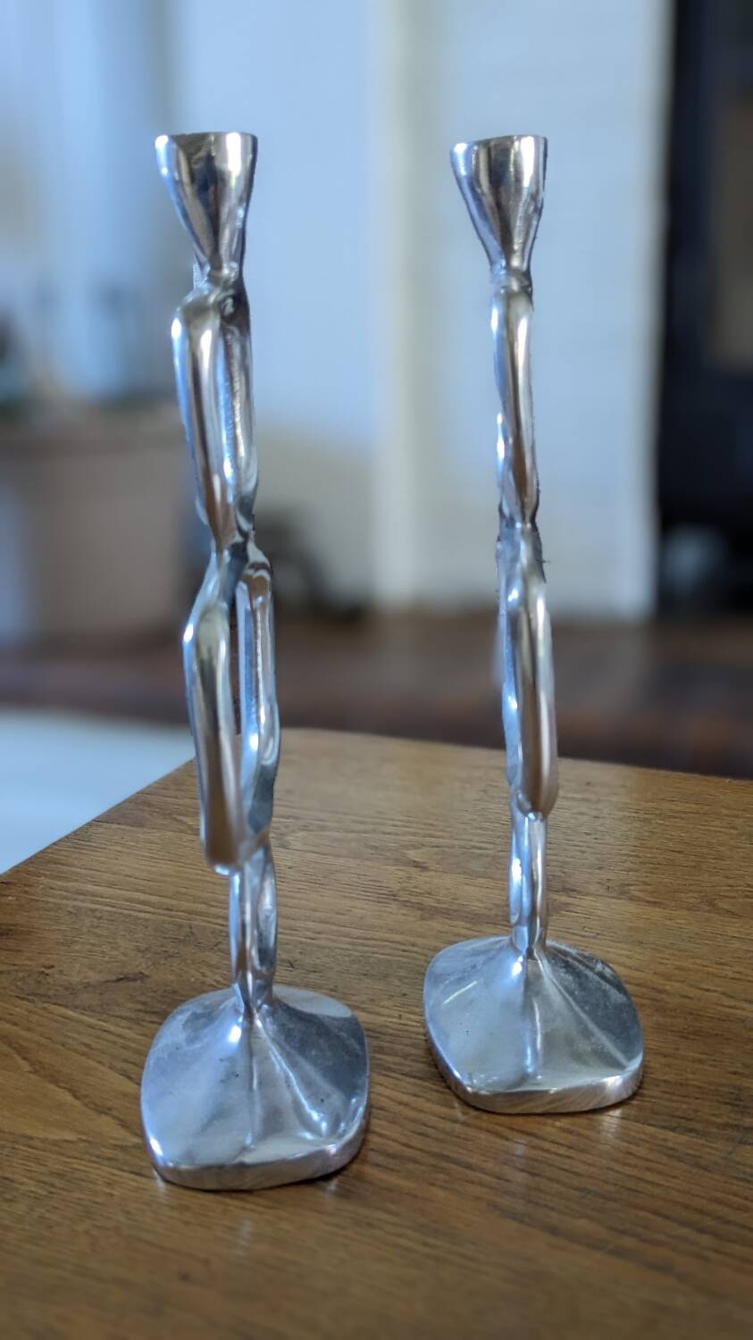 Pair of vintage design candlesticks
