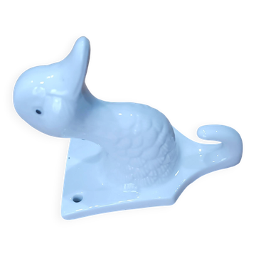 Patère murale tête de canard en céramique blanche esprit cottagecore année