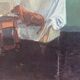 "Face to face with my dog", original oil on canvas