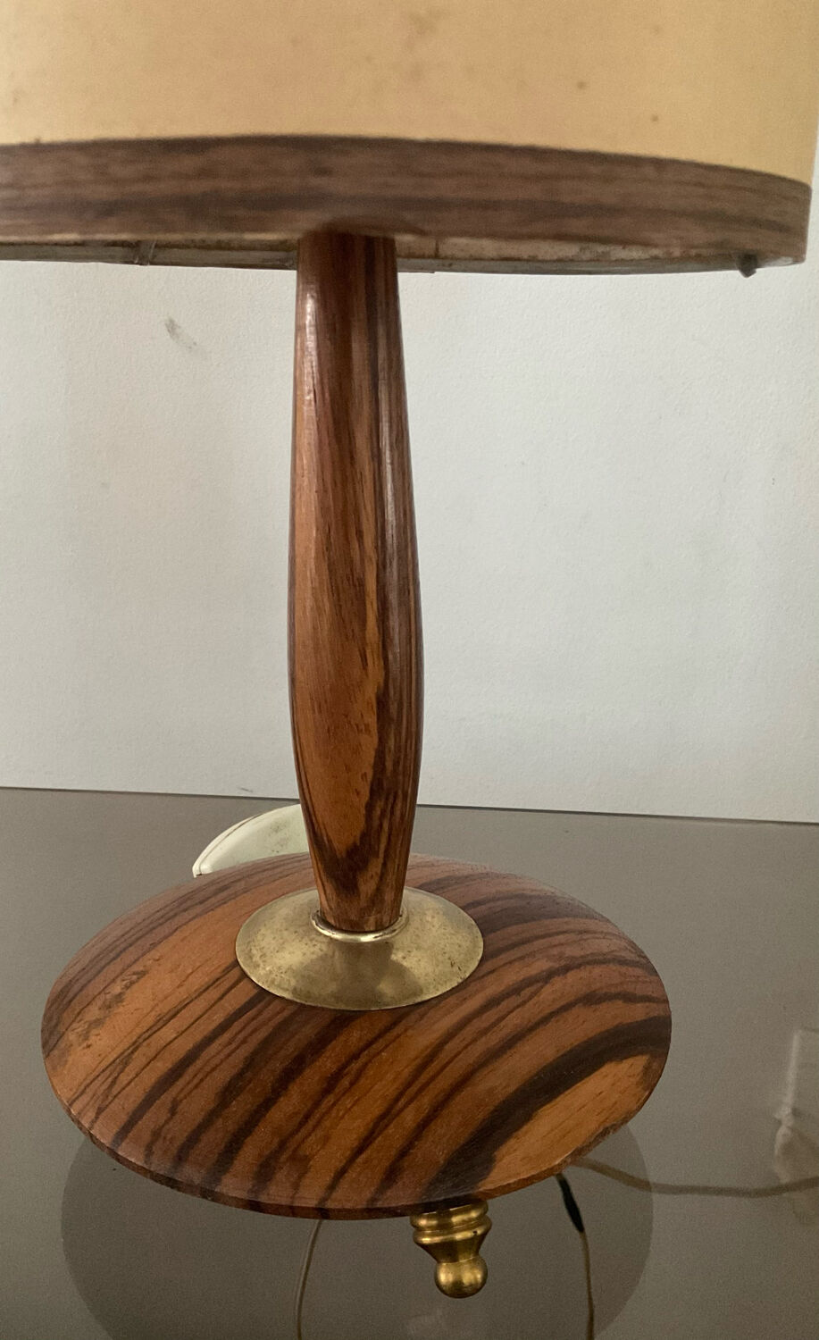 Vintage teak lamp 50-60s