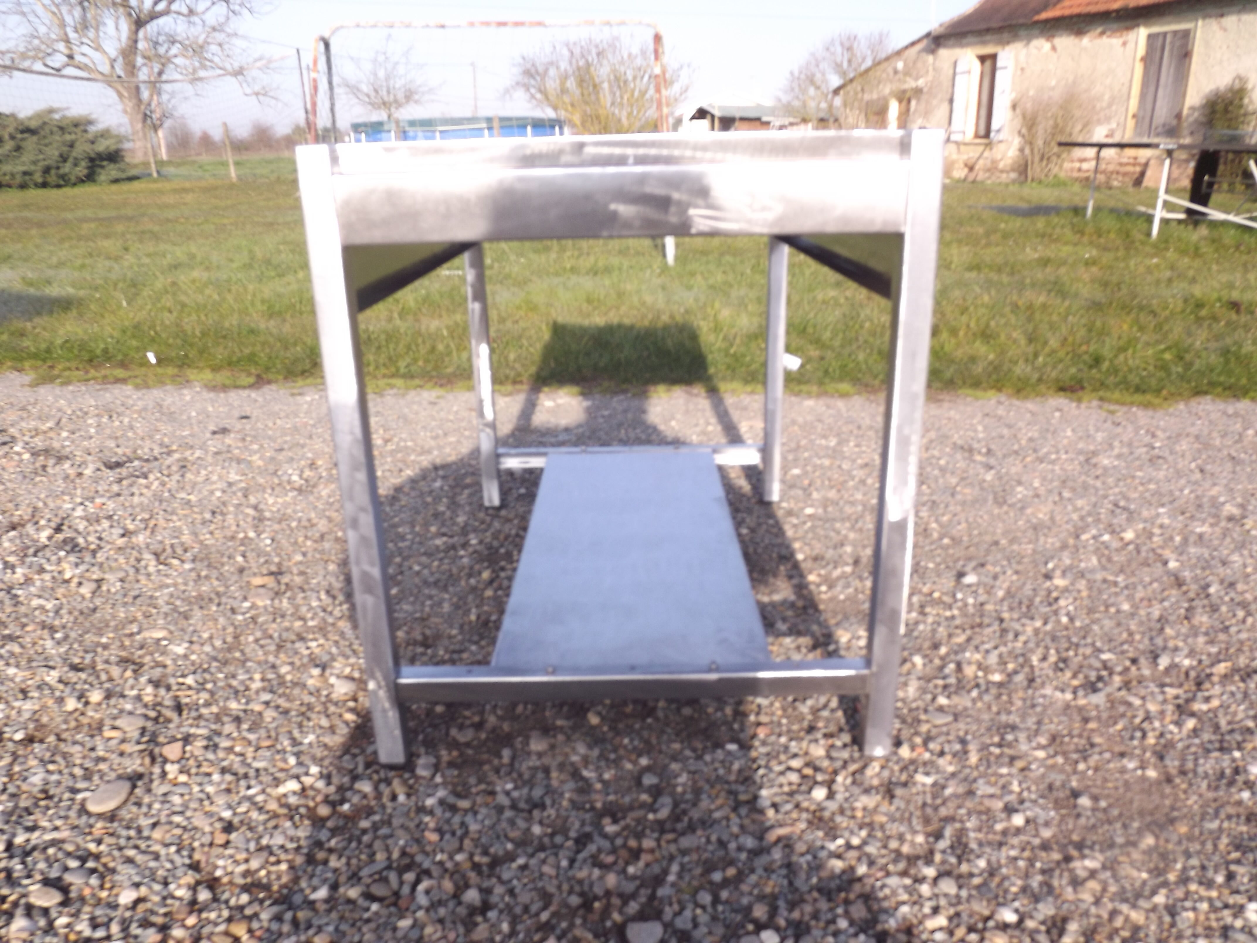 Industrial iron side table