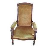 Ochre Voltaire armchair