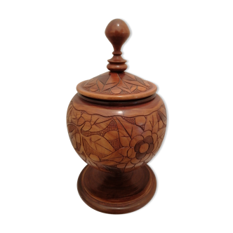 Exotic wood spice pot