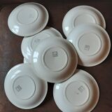 Set of 10 dessert plates. Salins