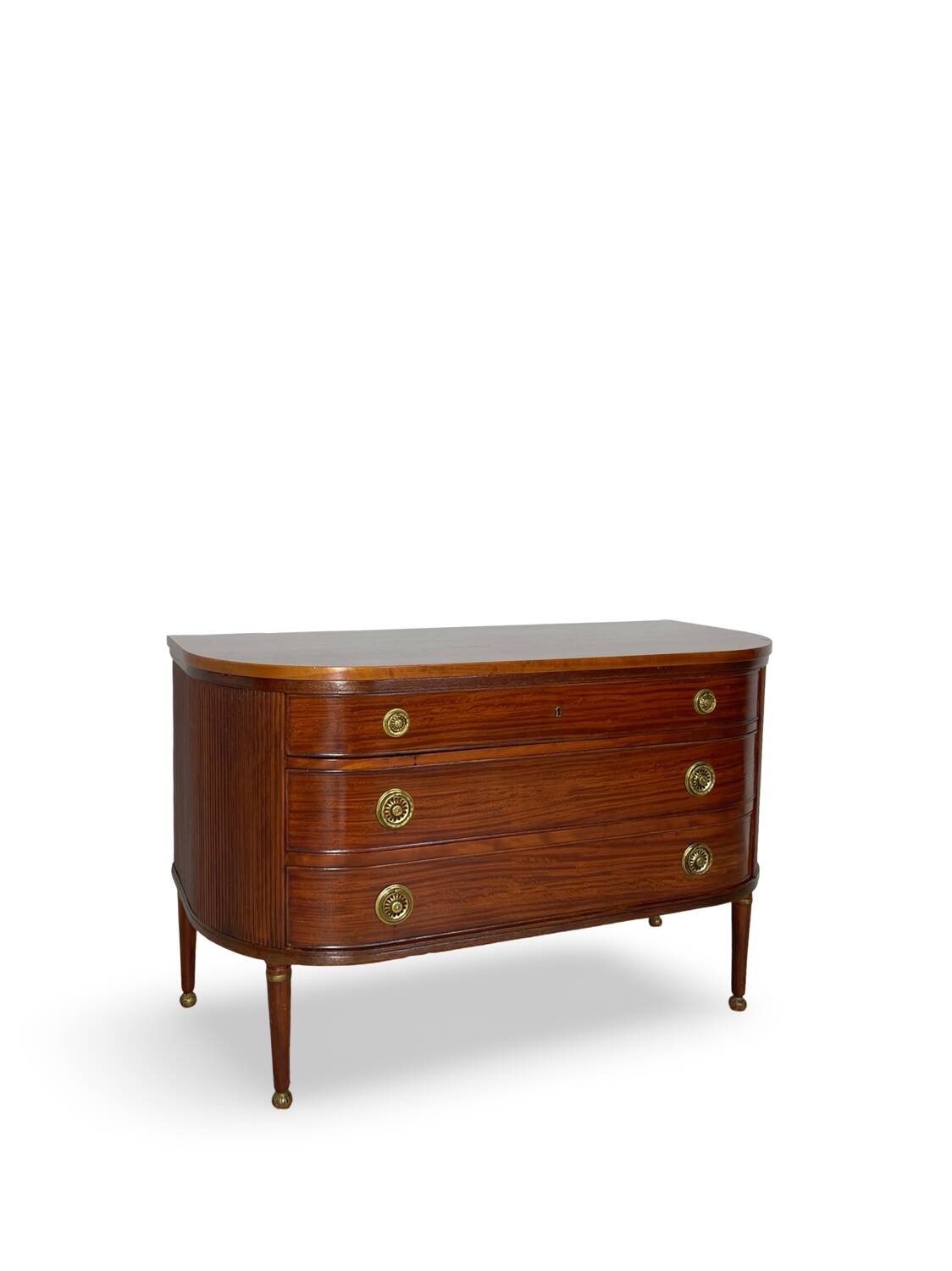 Large half-moon shaped chest of drawers/hall console, 1930s/1940s.