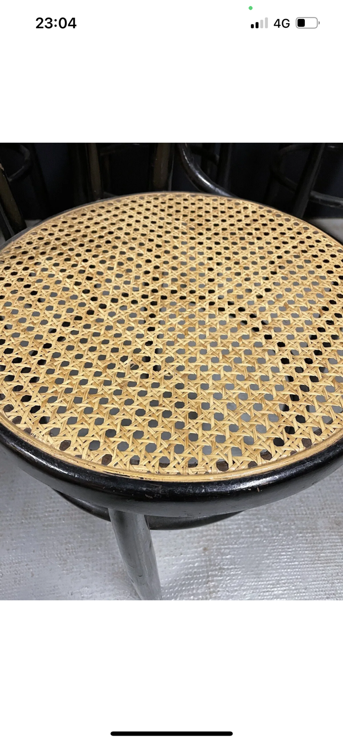Série de 4 chaises bois courbé