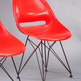 Set of four chairs with base