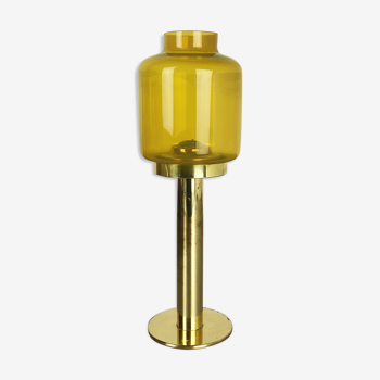 1960s Brass and Glass "Claudia" Candleholder Made by Hans-Agne Jakobsson, Sweden