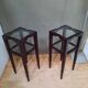 Pair of varnished wood selettes