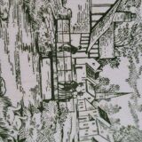 Pastoral decor earthenware dinner plates