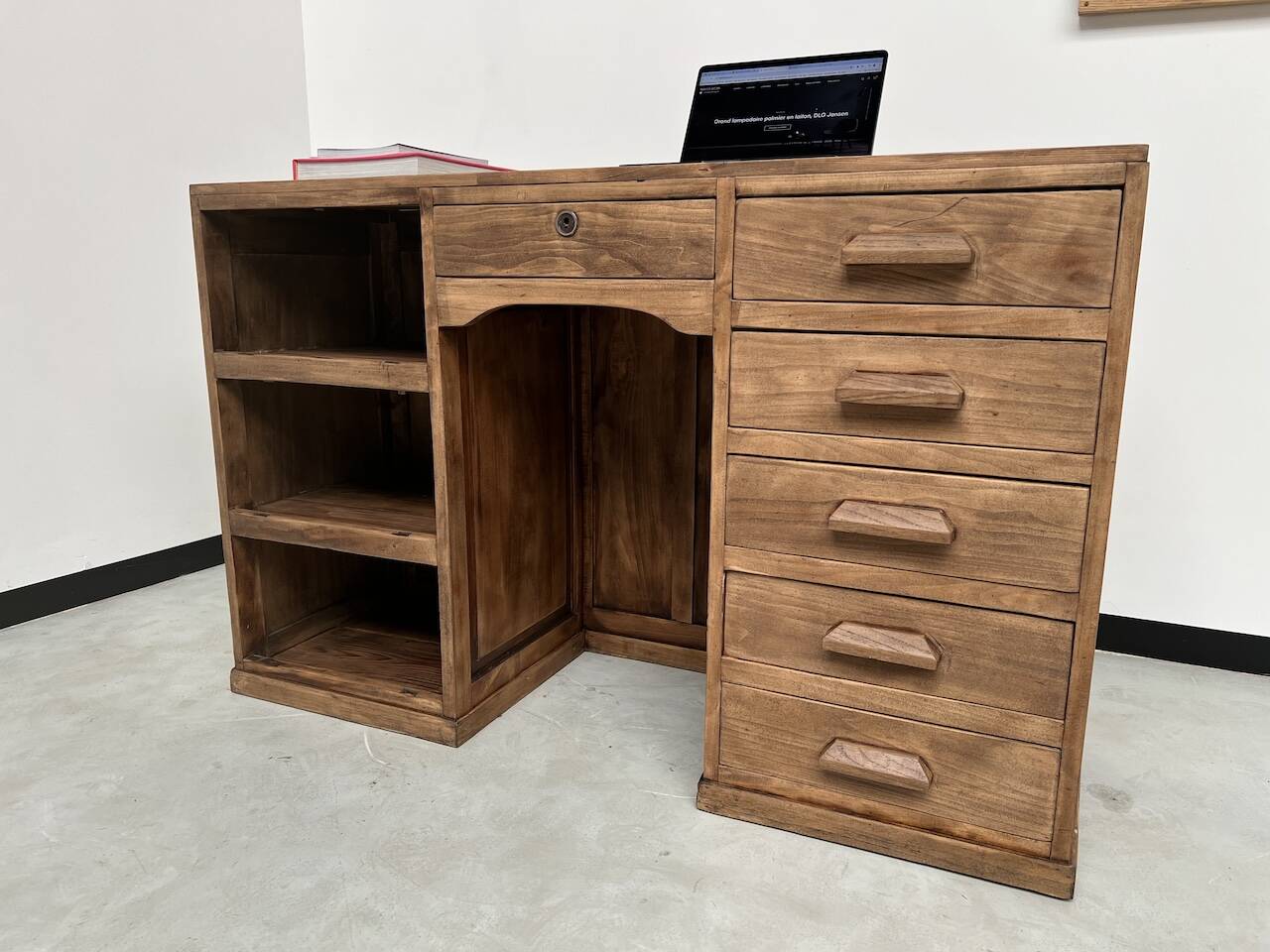 Old trade counter with drawers