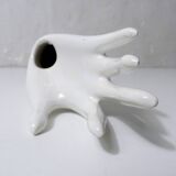 white hand ceramic vase soliflore ring holder