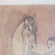 Lithograph after Picasso young man and horse, glass frame after gouache 1906 painter spain