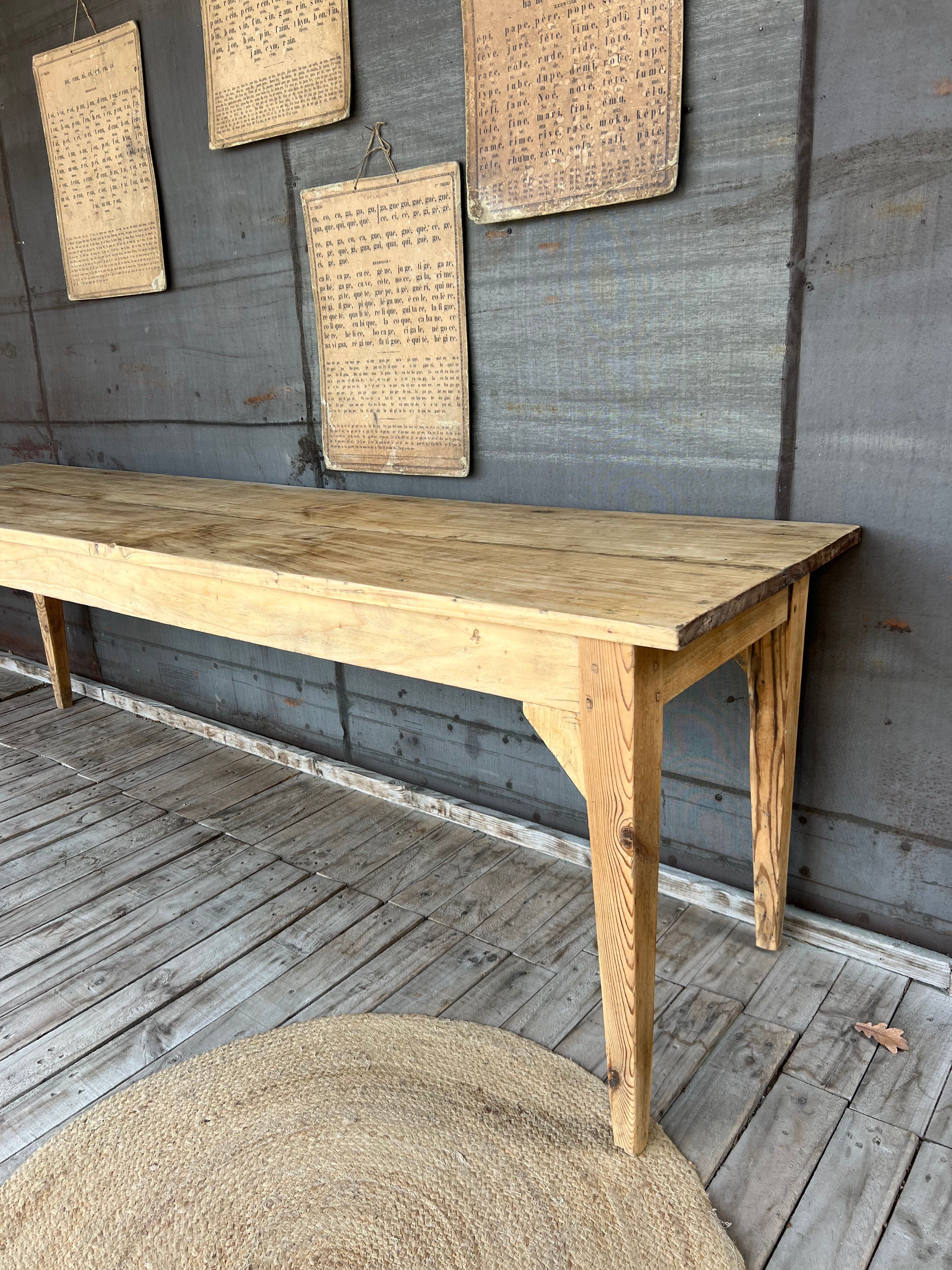 Raw wood workshop console