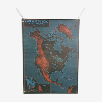 School poster geographic North America / Asia