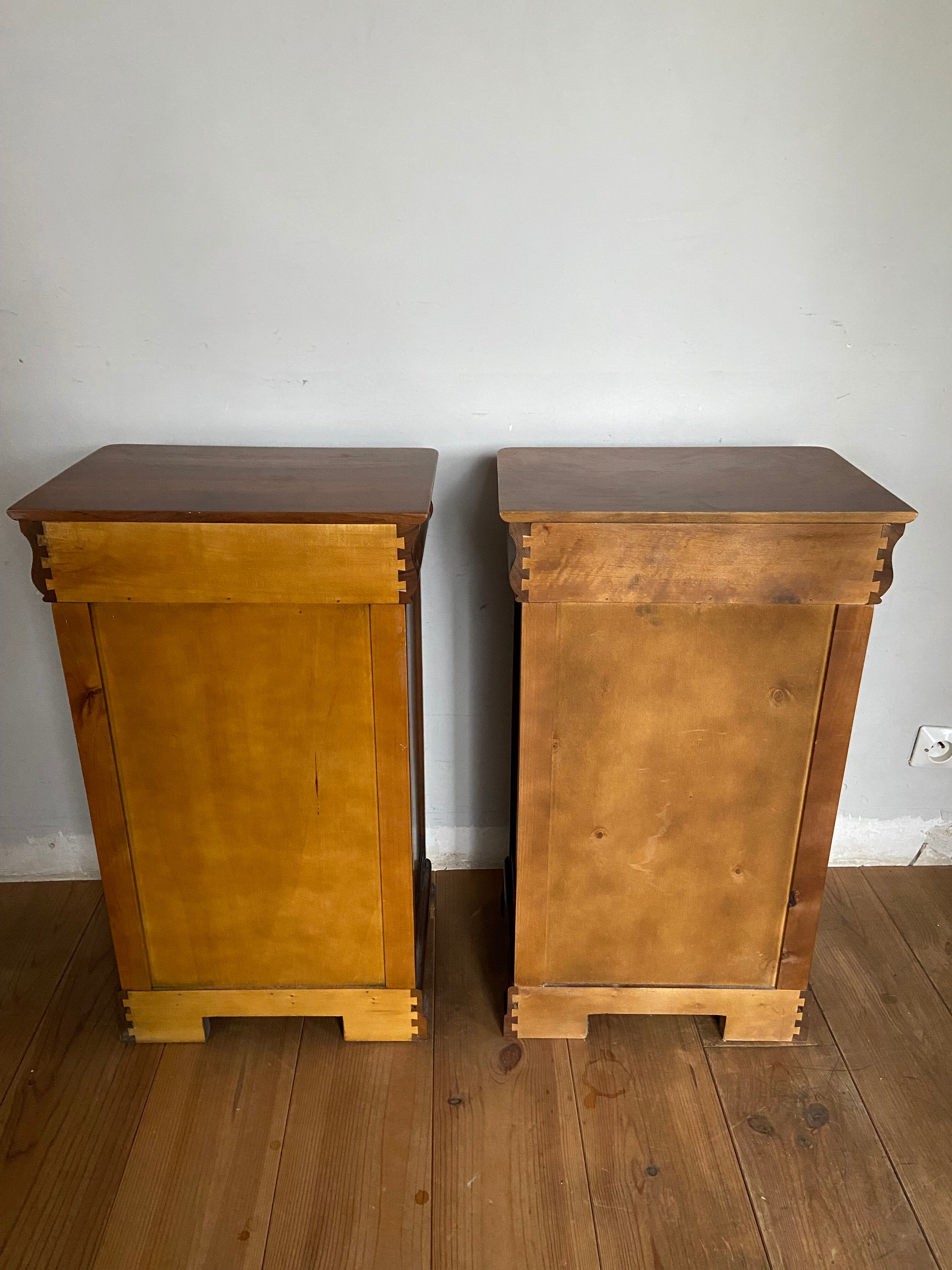 Pair of bedside tables Louis Philippe style