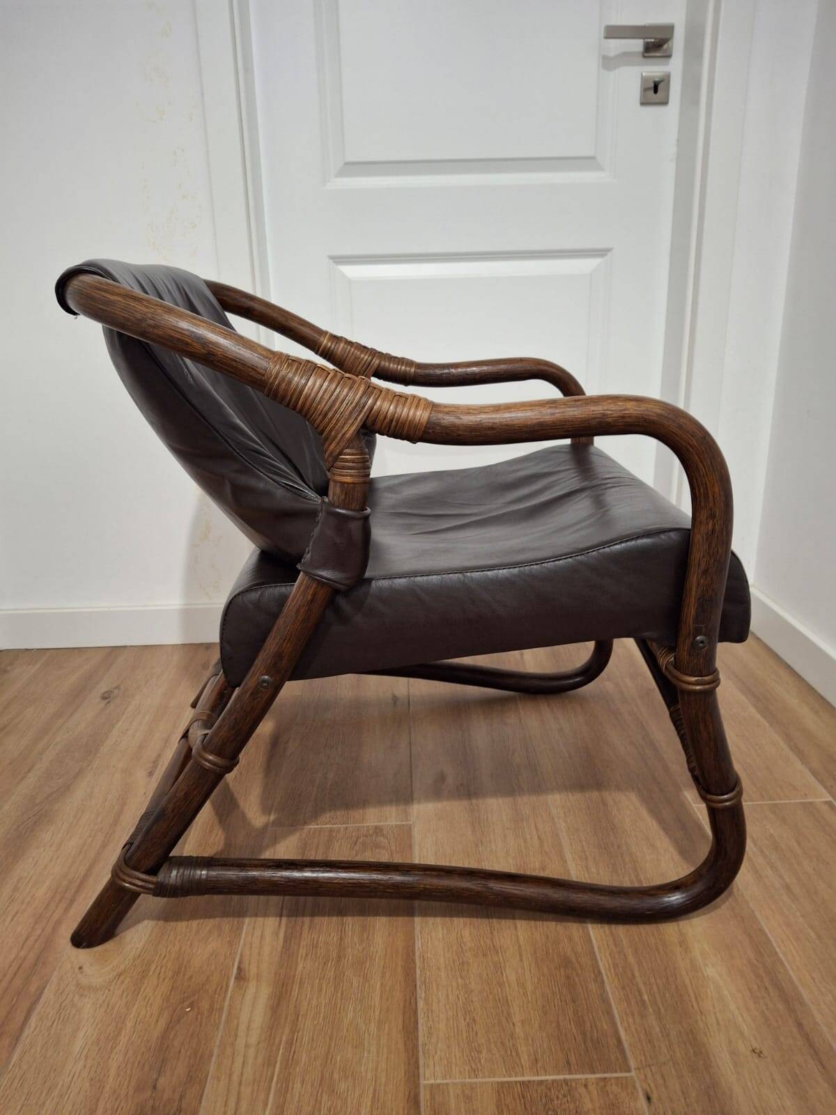 Vintage armchair in Manila style, Denmark, 1960s