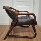 Vintage armchair in Manila style, Denmark, 1960s