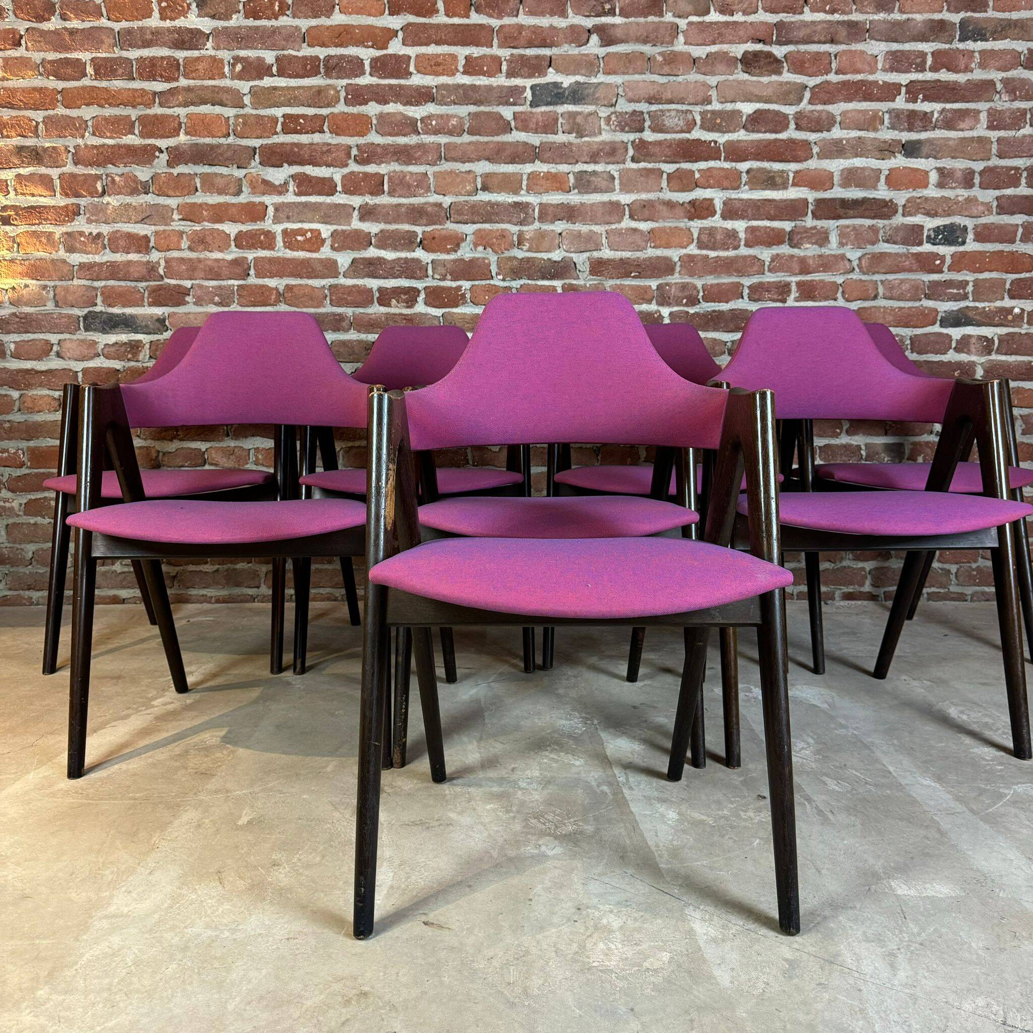 Set of eight 'Compass' chairs, Kai Kristiansen, Denmark 1960