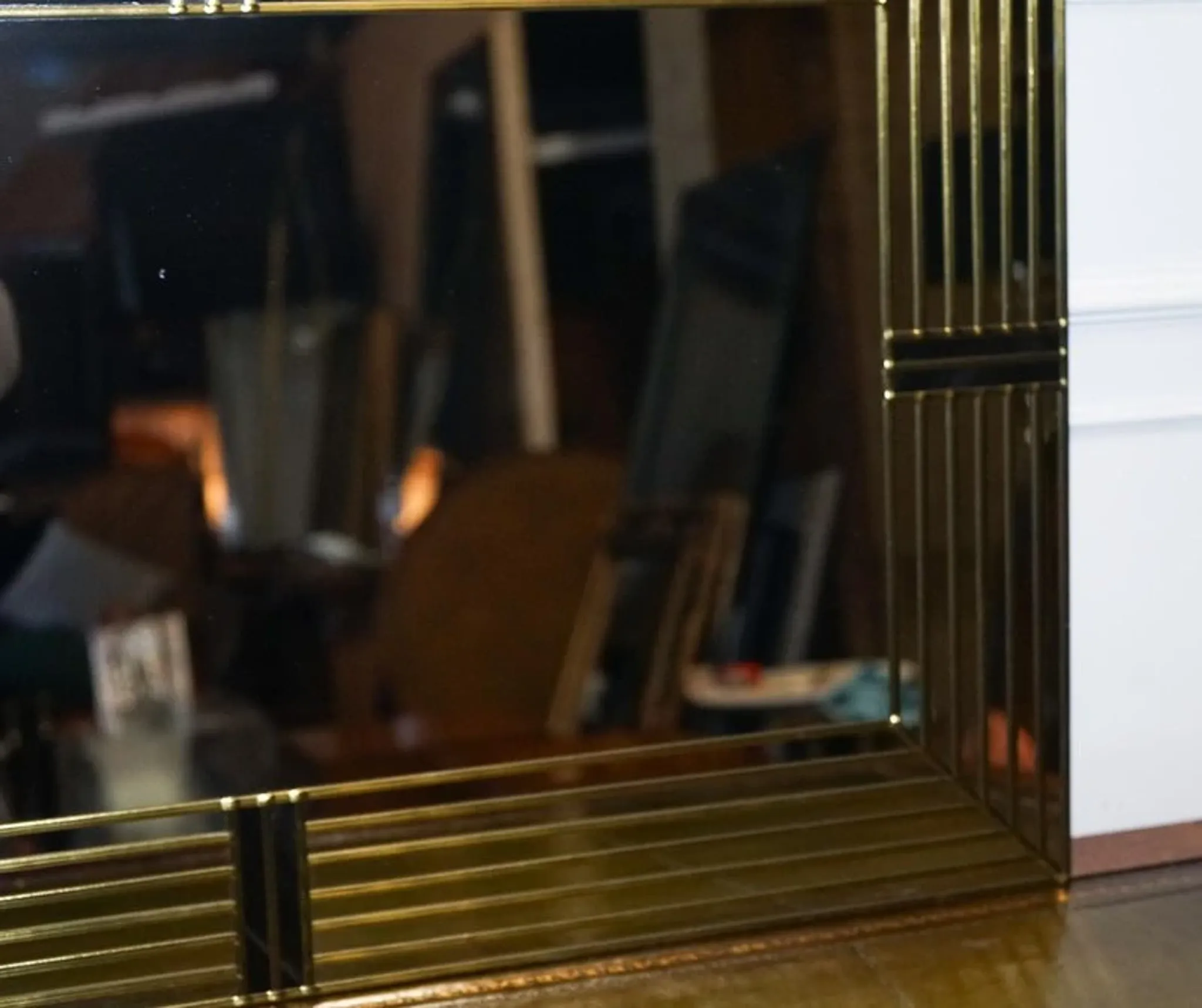 Handmade Gold Art Deco Style Wall Mirror by Lawson Glassworks