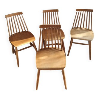 Chaises en bois vintage Ikea 1960