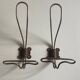 Pair of modernist curved coat hooks 1950
