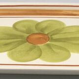 Vintage rectangular earthenware dish, Monaco model by SALINS