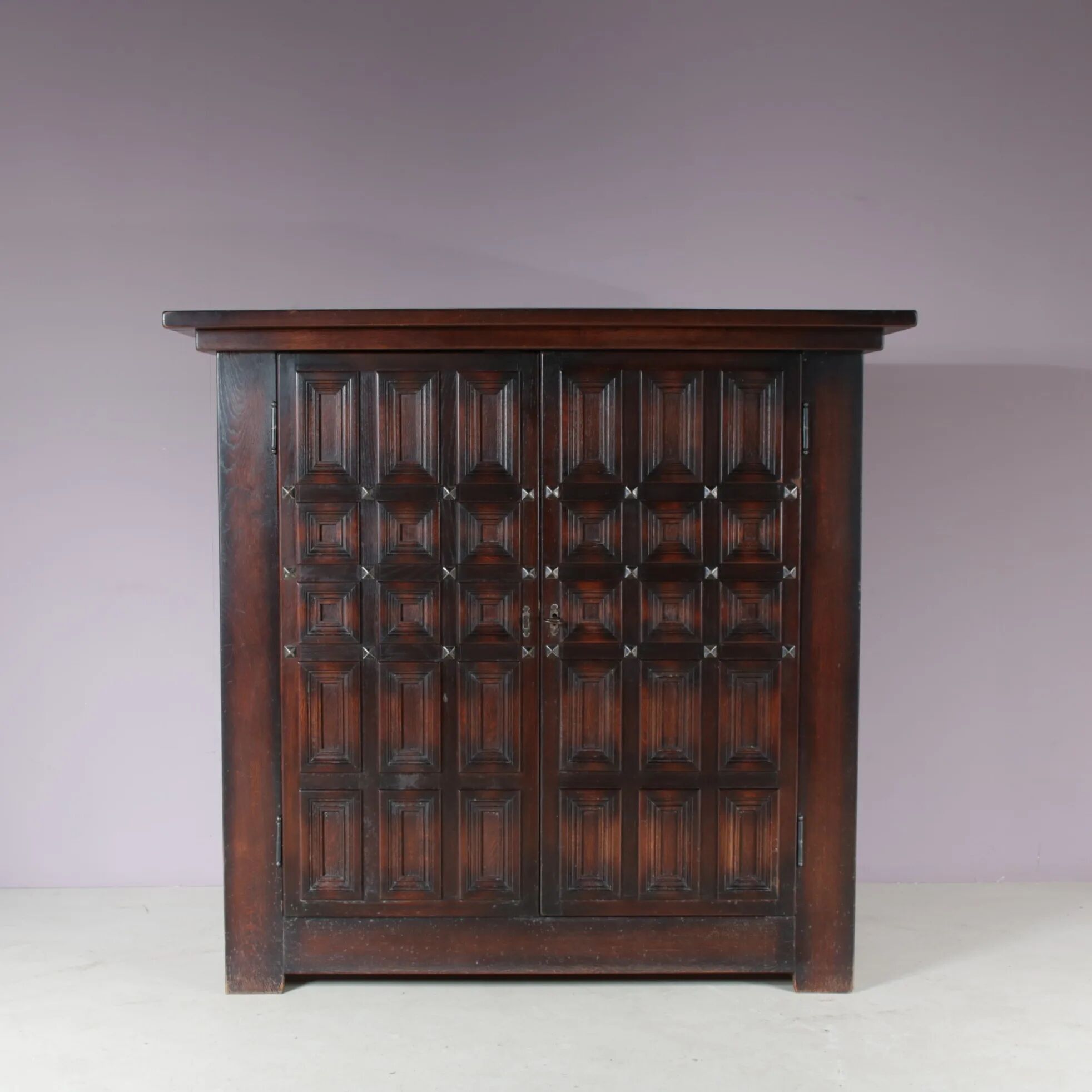 1960s Brutalist highboard cabinet from Spain
