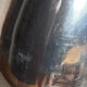 Large organic vase in polished aluminium cast.
