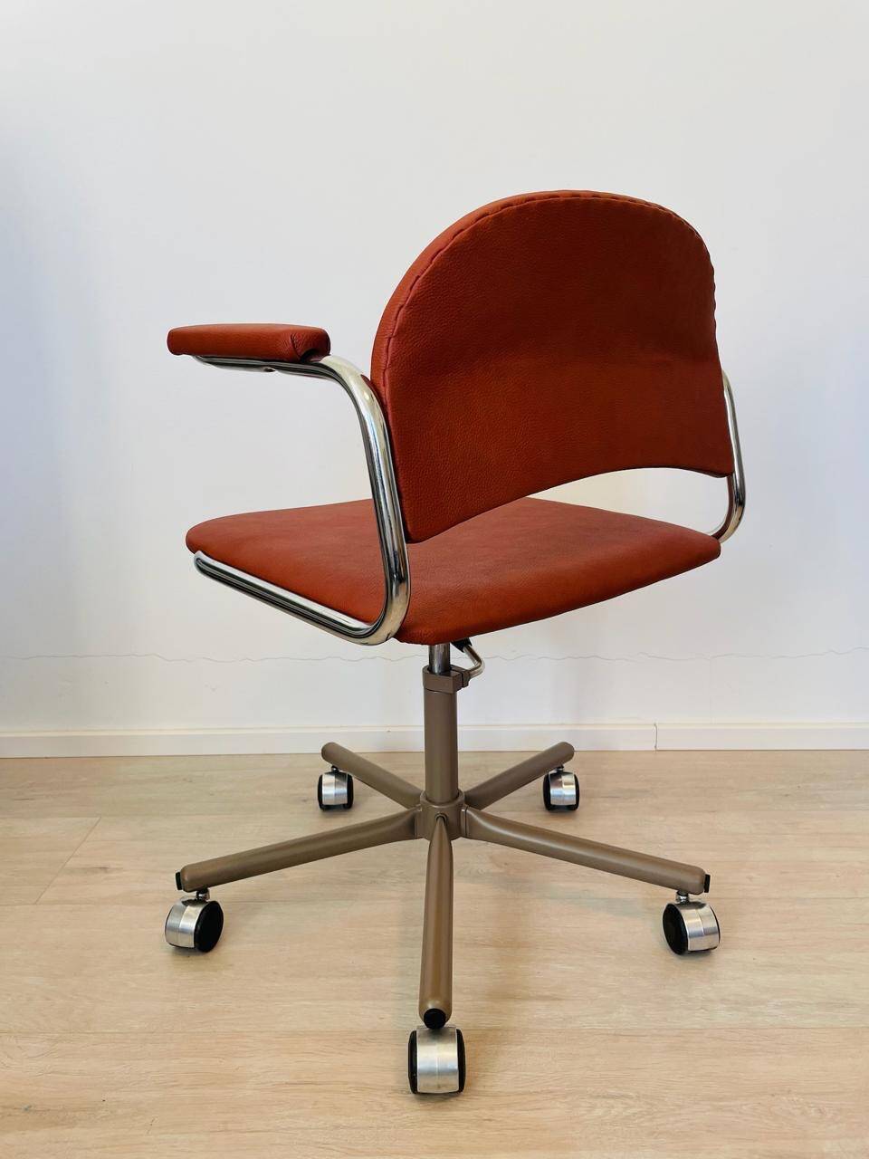 Fully Restored Kovona Burgundy Office Chair from Czechoslovakia 1979’s