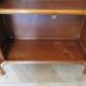 Retro-modernist - Sideboard-bookcase-2 doors-wood-rattan-cane-1960s
