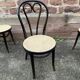 4 chaises bistrot style Thonet en bois courbé noirci