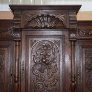 Armoire Néerlandaise Sculptée en Chêne Massif Début XIXe Siècle