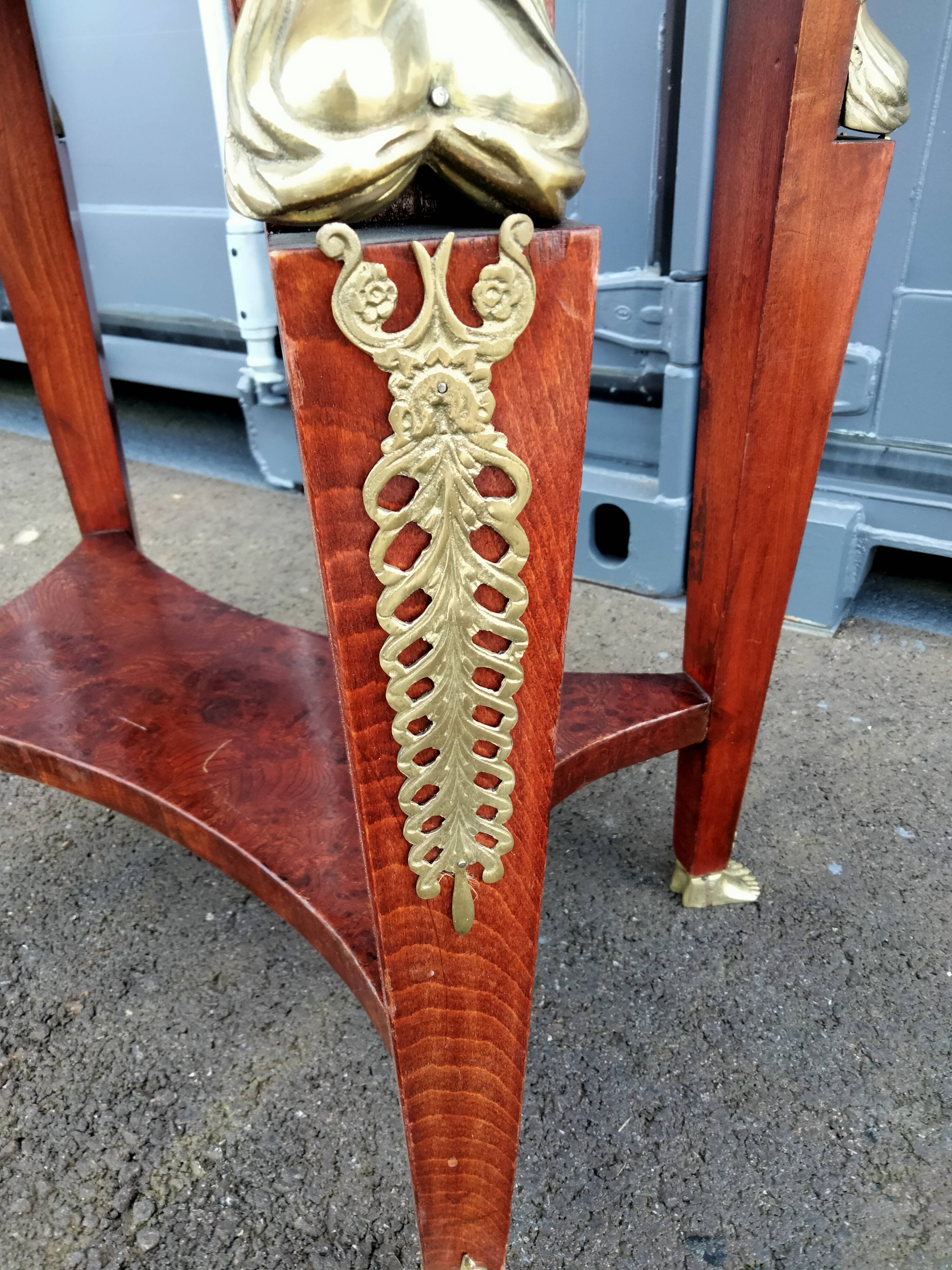 Table gueridon old decoration bronze empire