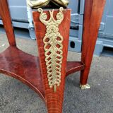 Table gueridon ancien décor bronze empire