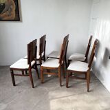 Set 6 chaises art déco chêne 1940