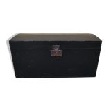 Old blackened wooden chest 19th