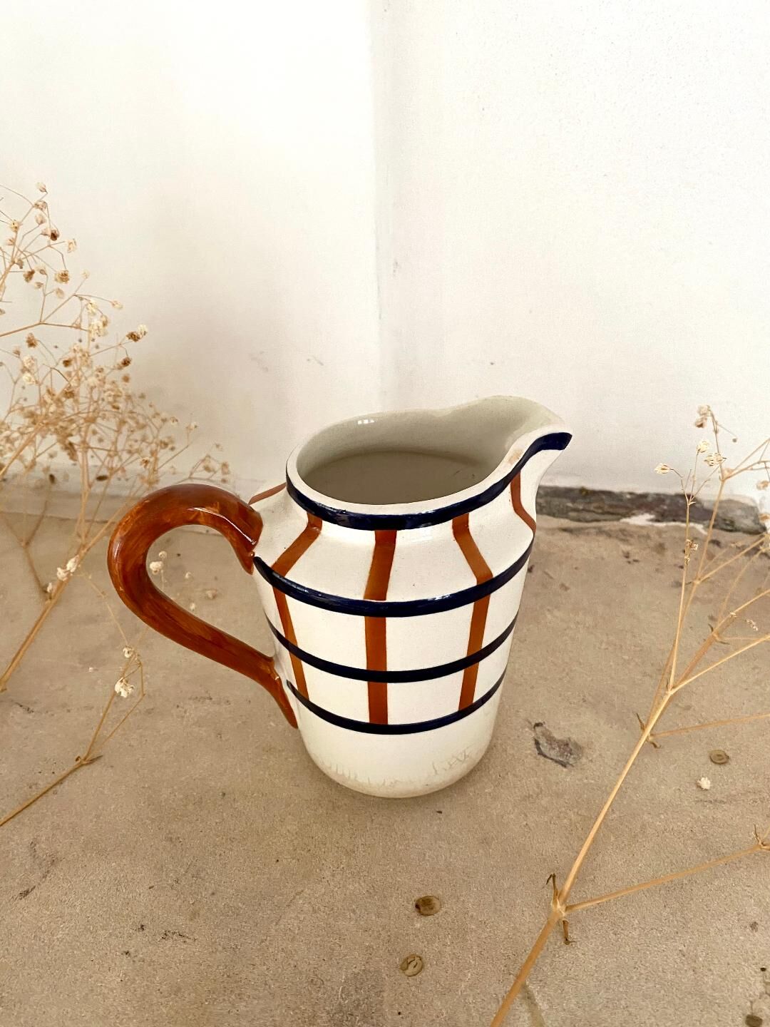 Milk pot model Bearn early XX - Basque crockery - Earthenware Creil and Montereau
