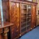 Important flamed mahogany library in Empire style from around 1900.
