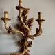 Golden wood wall light