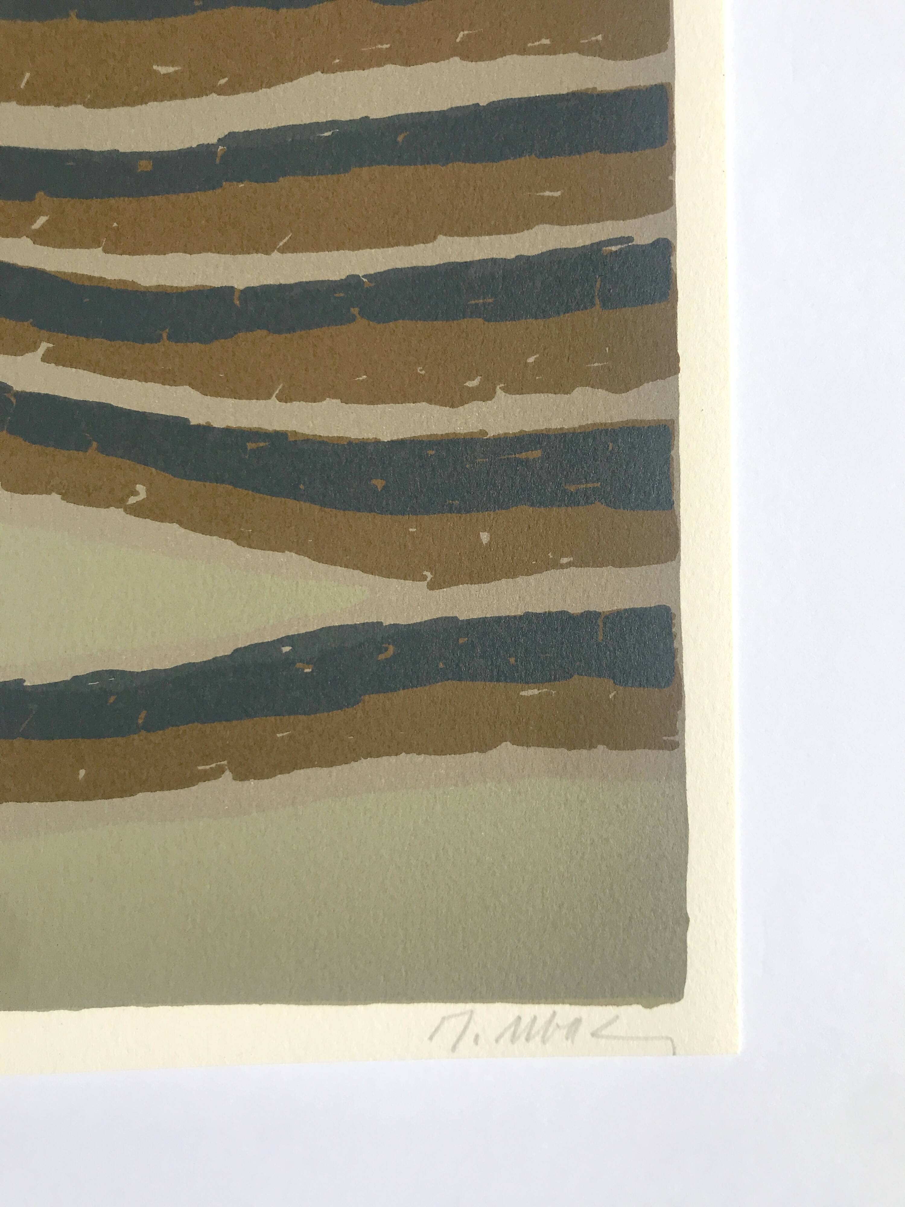 Raoul UBAC, The Earth III, 1978: Original lithograph signed in pencil.