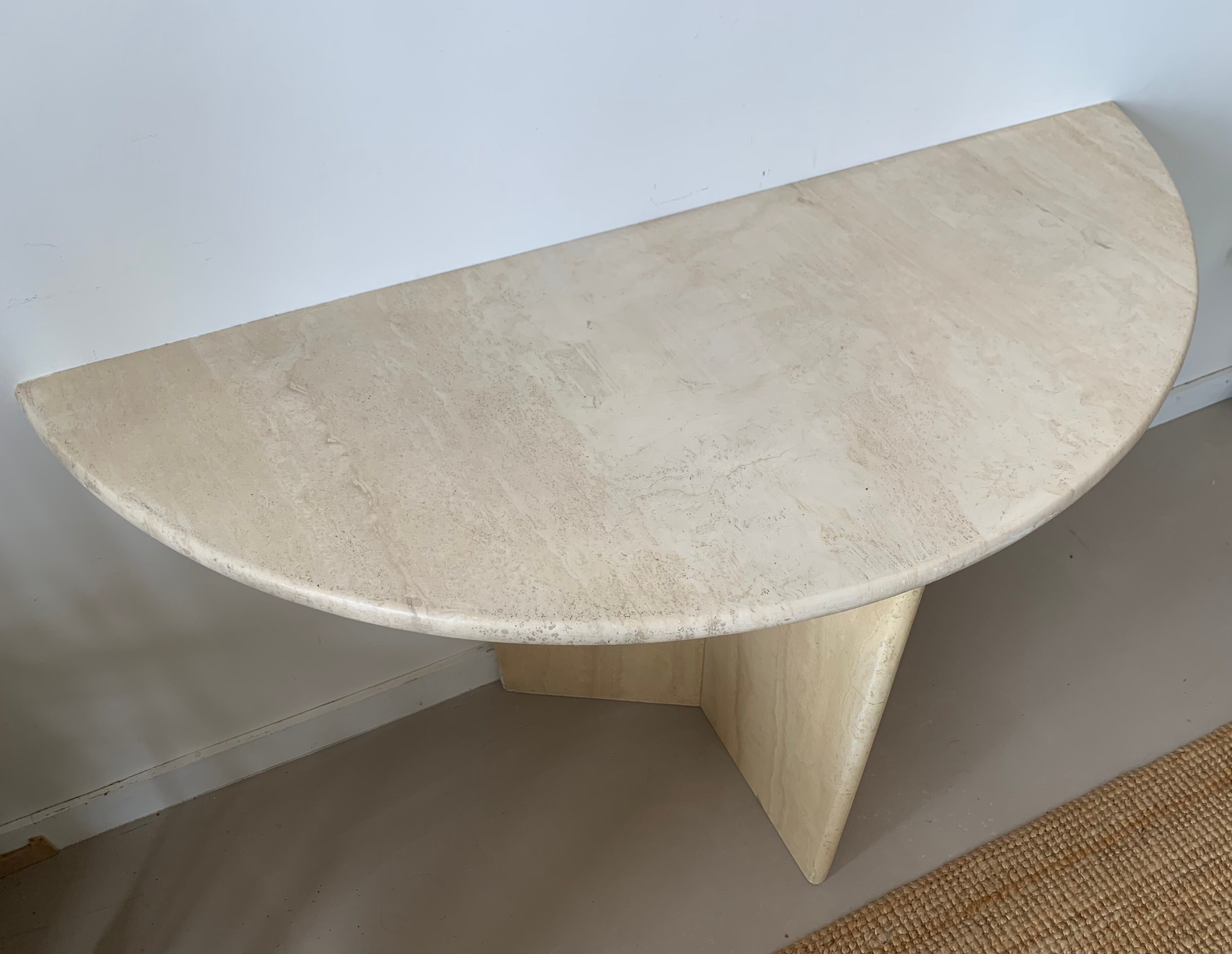 Travertine console in the 70s