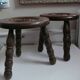 Two milking stools in the Charles Dudouyt style.